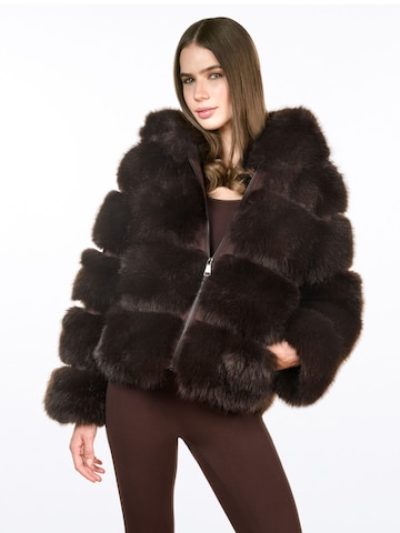 FauxAffairs Winterjacke 'BRAUNE FELLJACKE GIA'‌ in Braun