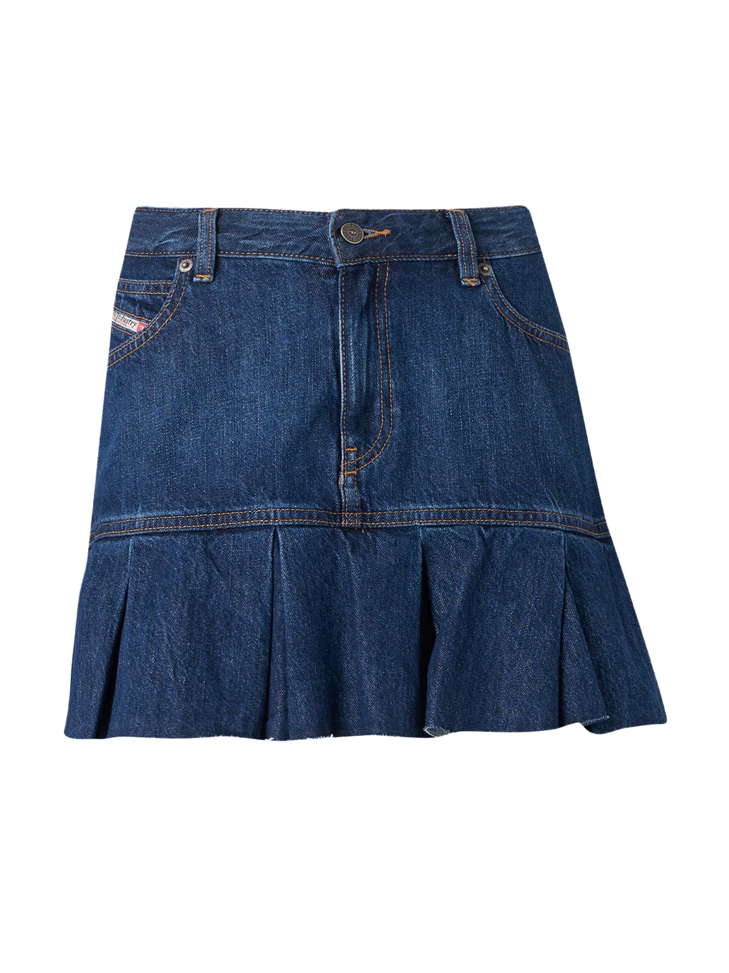 DIESEL Rok 'DE-REEN' in Blauw: voorkant