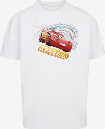 F4NT4STIC Shirt 'Cars Lightning McQueen' in Wit: voorkant