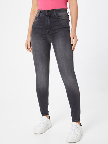 7 for all mankind Skinny Jeans in Black: front