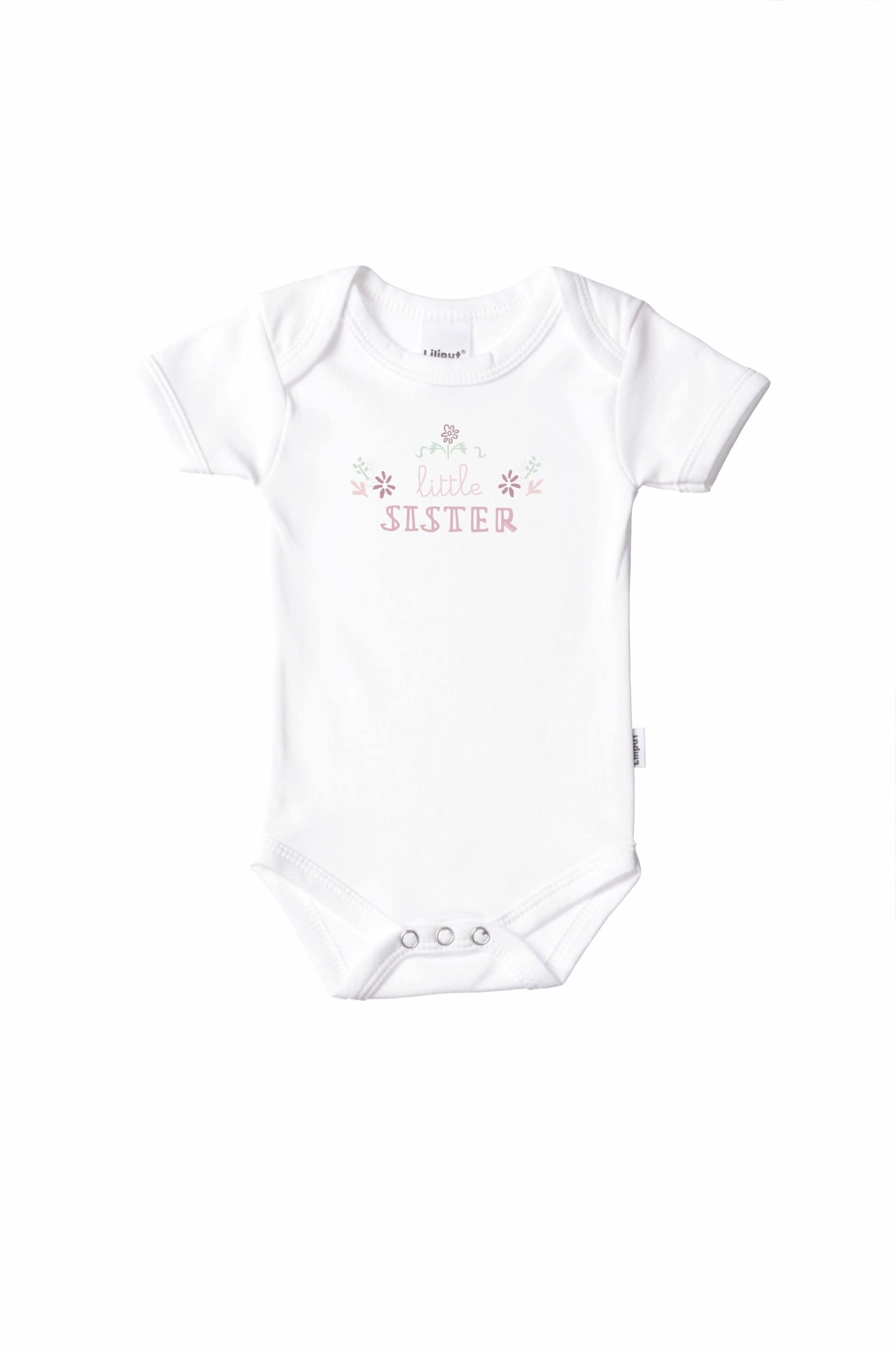 LILIPUT Kurzarmbody 'little sister' in Weiß: Vorderseite