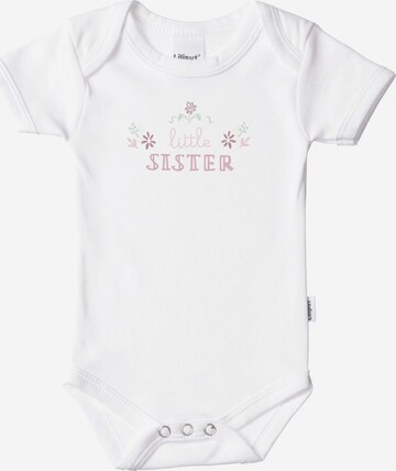 LILIPUT Romper/Bodysuit 'little sister' in White: front