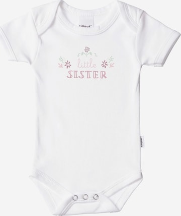 LILIPUT Romper/Bodysuit 'little sister' in White: front