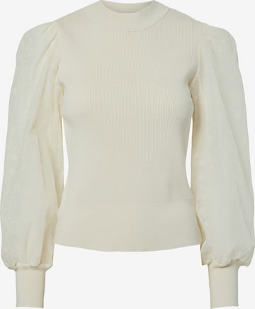 YAS Sveter 'YASDOTME' - Béžová: predná strana