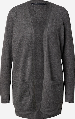 ONLY Плетена жилетка 'LESLY' в сиво: отпред