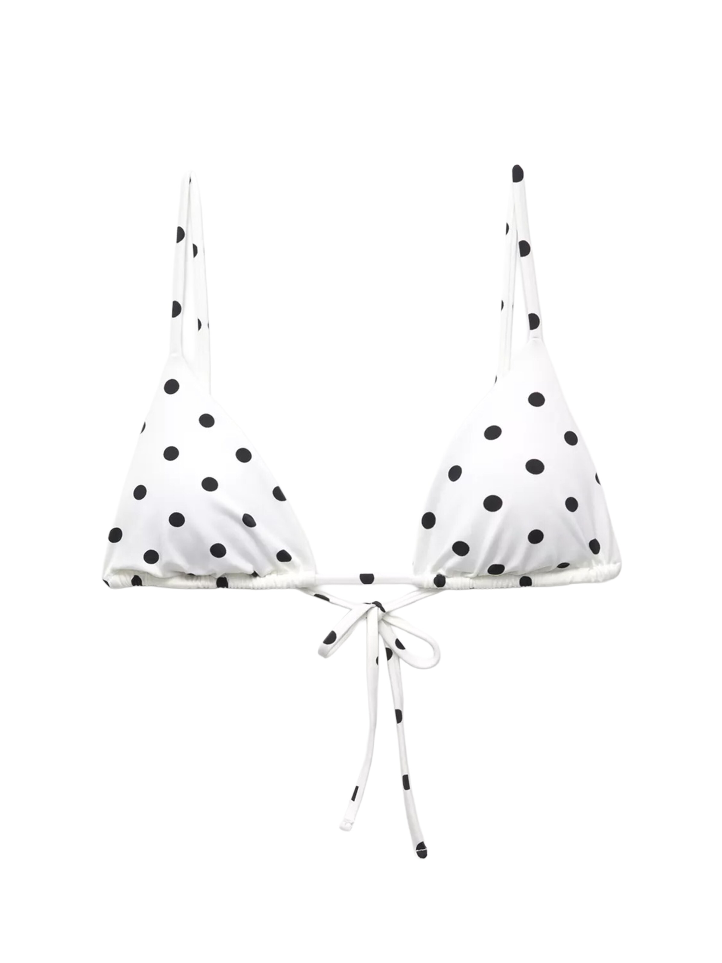 Pull&Bear Triangel Bikinitop in Wit: voorkant