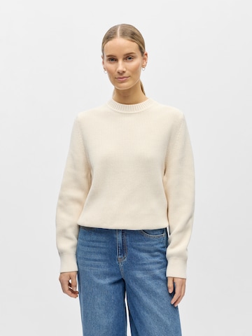 OBJECT Svetr 'OBJFLO' – bílá: přední strana