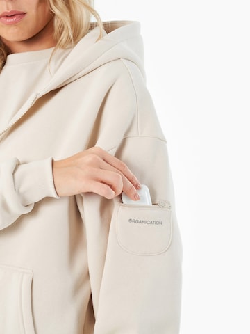 Organication Sweatjacke in Weiß