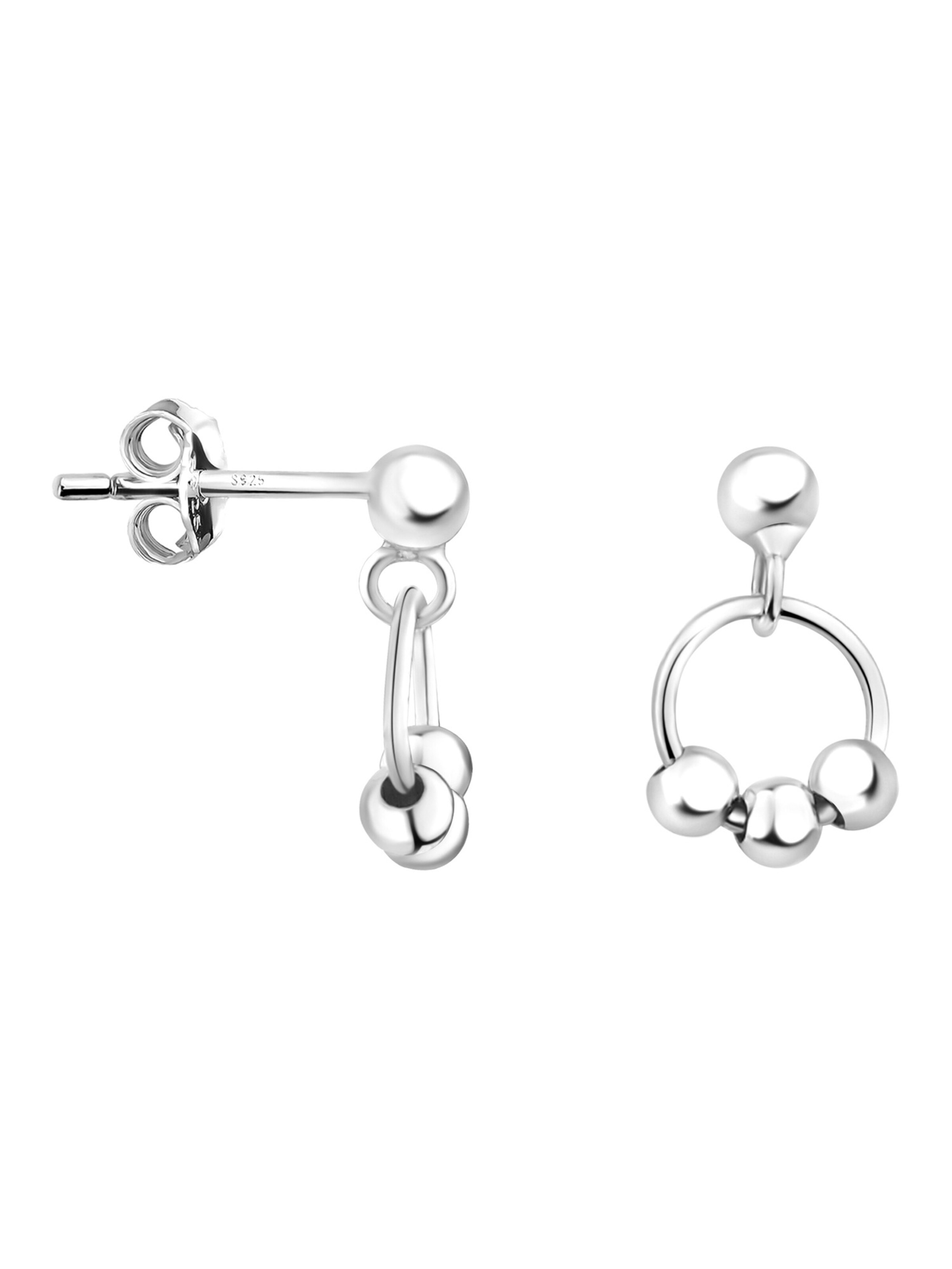 Sofia Milani Ohrringe 'Ball'‌‌ in Silber: Vorderseite