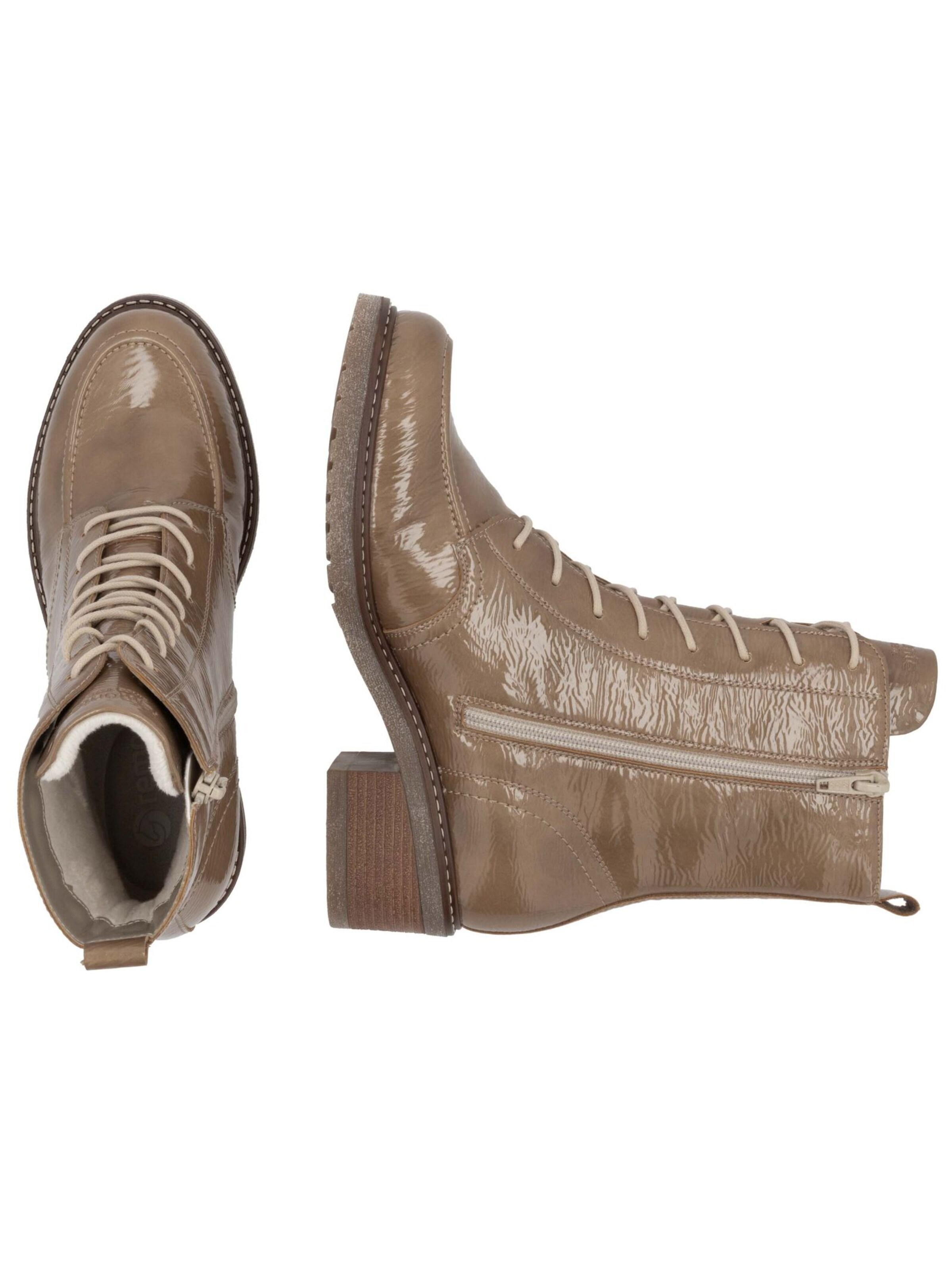 REMONTE Lace-Up Ankle Boots in Brown