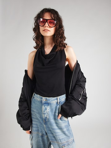 WEEKDAY Top 'Kelsey' in Schwarz: Vorderseite