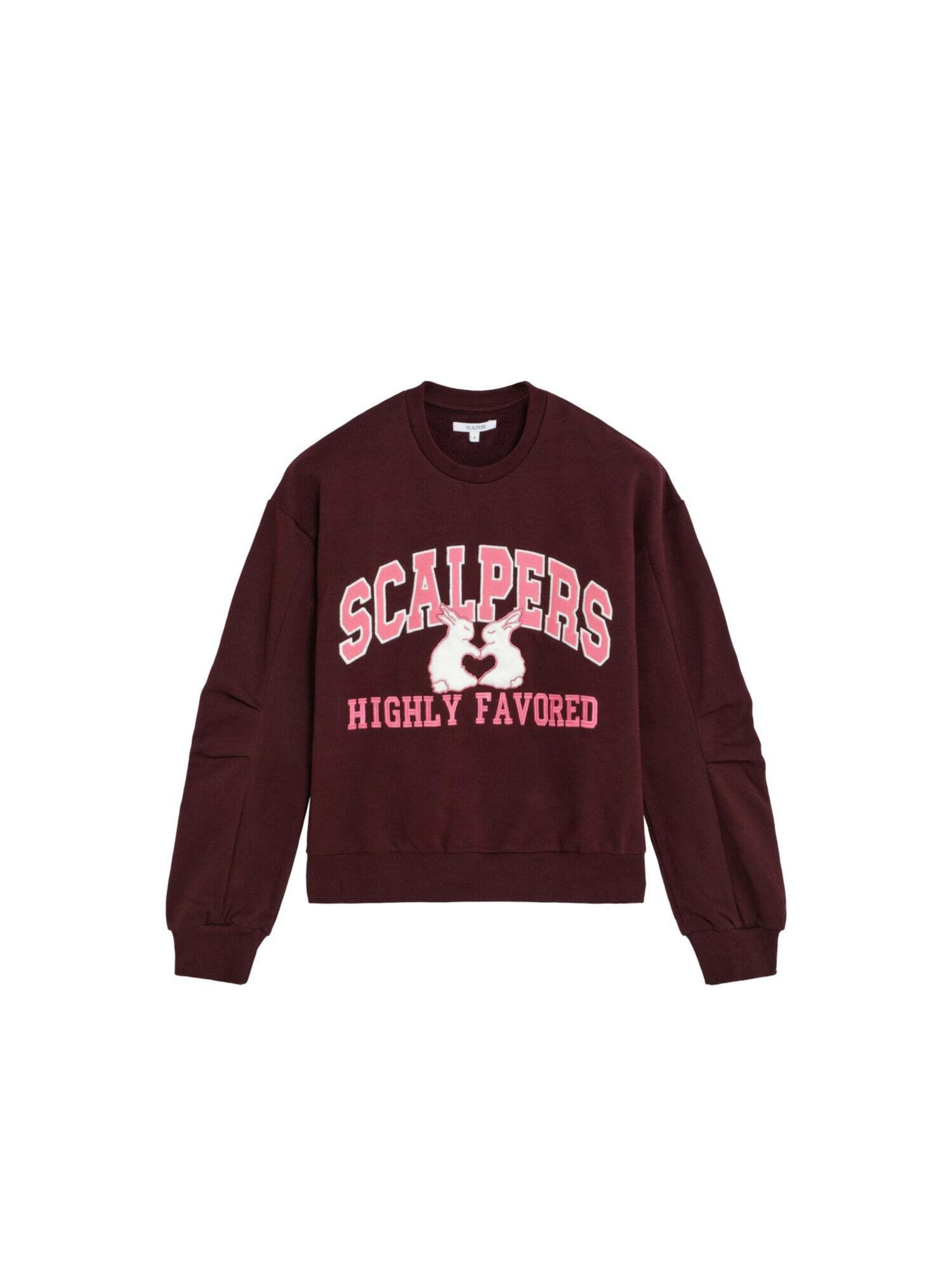 Scalpers Scvelvet Patch Sweater ' ' in XS in rot, Produktansicht