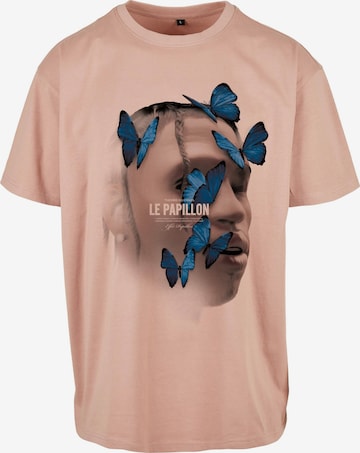 MT Upscale Shirt 'Le Papillon' in Roze: voorkant