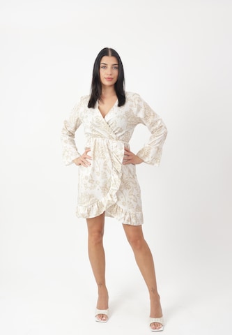 Elara Kleid in Beige: Vorderseite