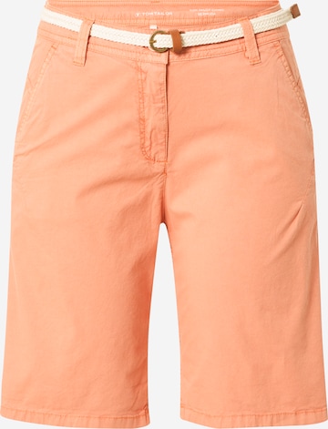 TOM TAILOR Chino kalhoty – oranžová: přední strana