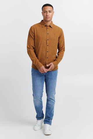 BLEND Regular fit Button Up Shirt in Brown