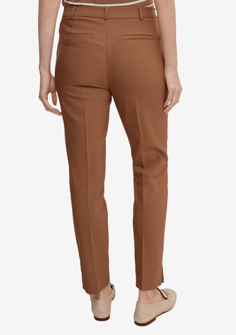 COMMA Tapered Trousers with creases in Brown