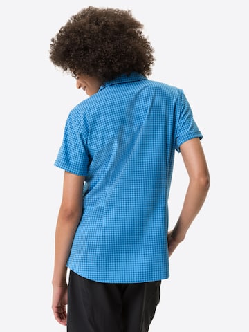 VAUDE Athletic Button Up Shirt 'Seiland III' in Blue