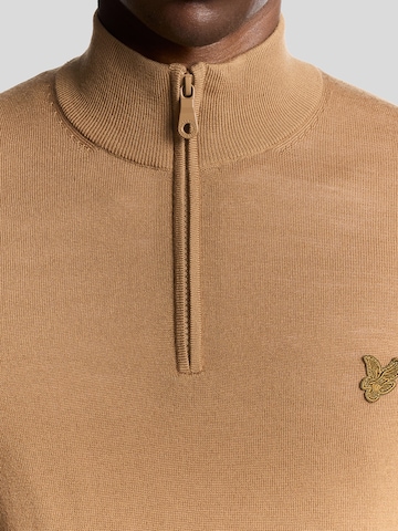 Lyle & Scott Trui 'Tonal Eagle' in Beige