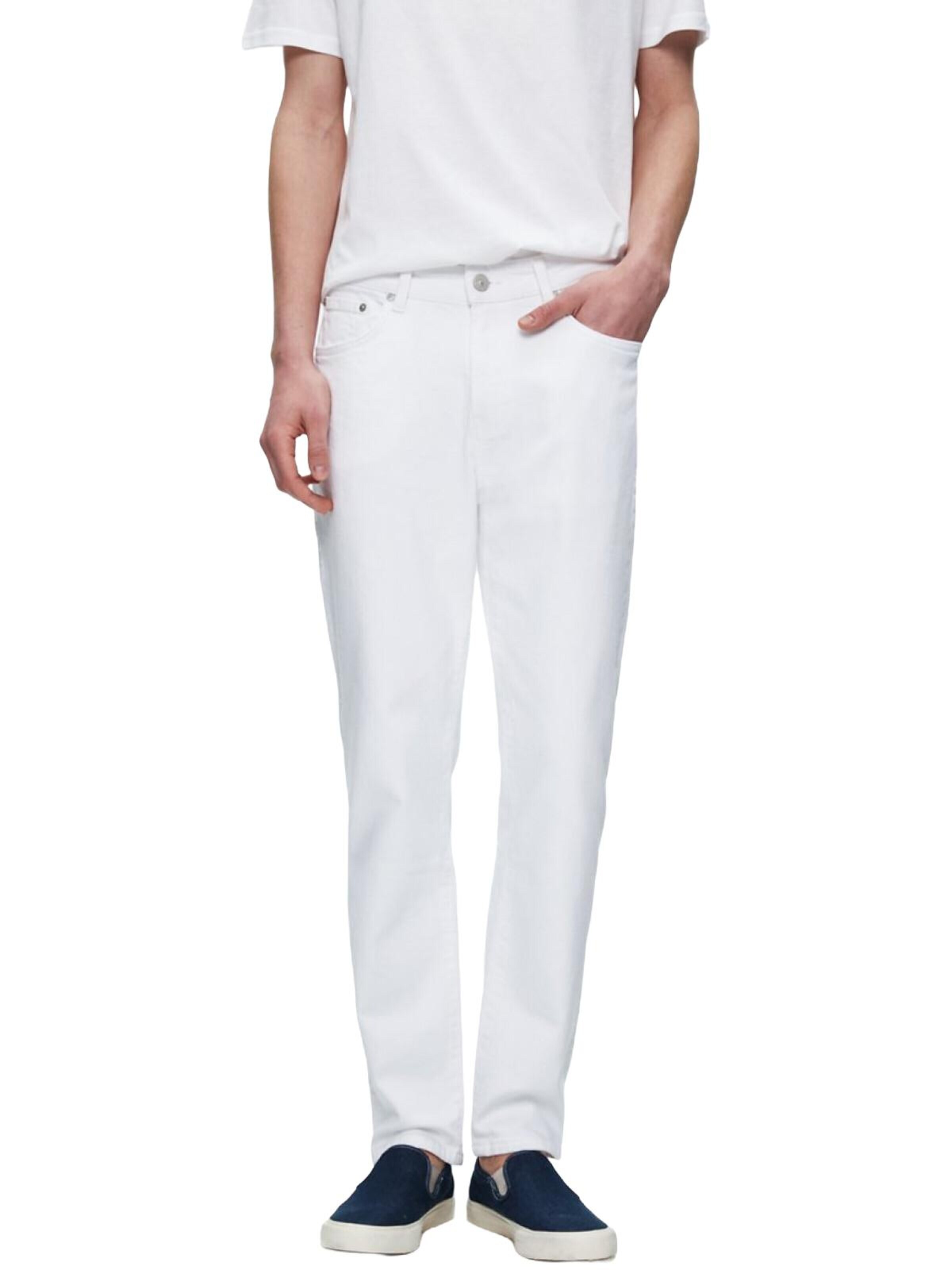 LTB Jeans Tapered Jeans 'LTB Jeans Herren Renar Tapered Slim Jeanshose mit mittelhohem Bund' in White: front