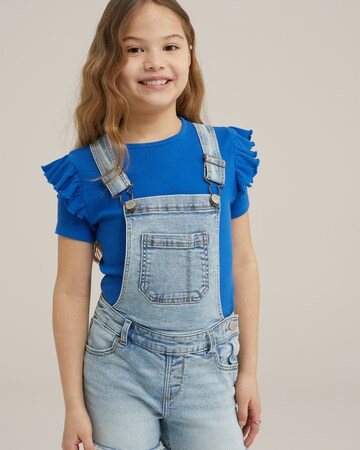 WE Fashion Regular Tuinbroek in Blauw