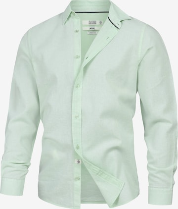 INDICODE JEANS Zakelijk overhemd 'Ceppo' in Groen: voorkant