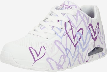 Sneaker bassa 'UNO-SPREAD THE LOVE' di SKECHERS in bianco: frontale