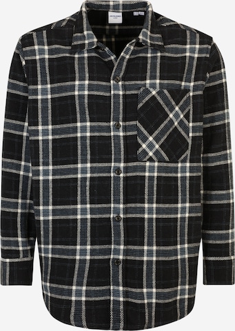 Jack & Jones Plus - Ajuste regular Camisa 'JORDENNIS' en negro: frente