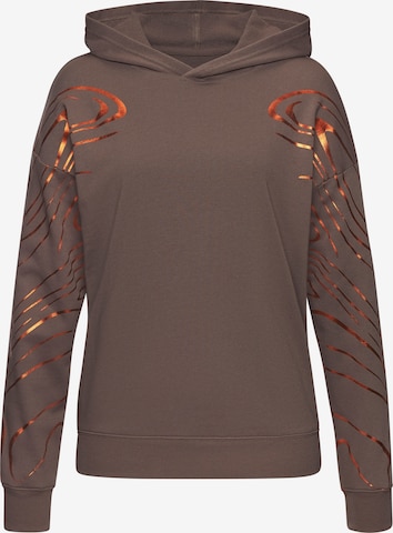 Sweat-shirt LASCANA ACTIVE en marron : devant