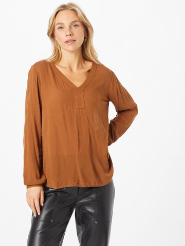 Kaffe - Blusa en marrón: frente