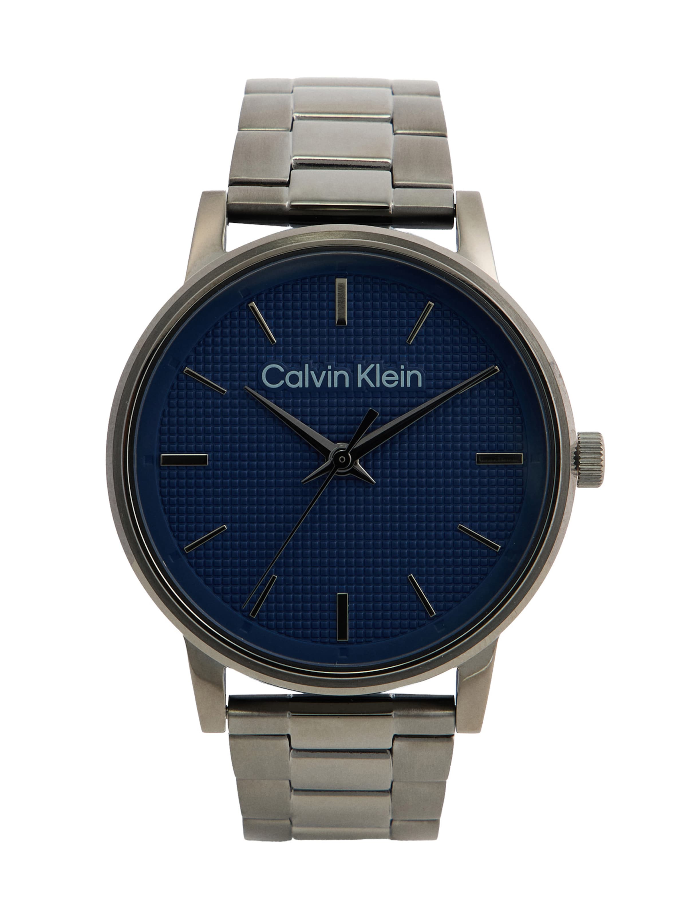 Calvin Klein Analogt ur i sølv: forside