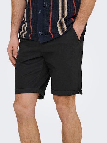 Only & Sons Regular Pants 'ONSSaul' in Black