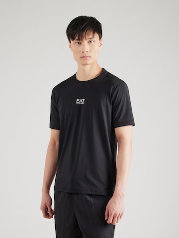 EA7 Emporio Armani Performance Shirt in Black: front