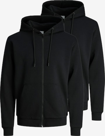 JACK & JONES Sweatjacke 'Bradley' in Schwarz: Vorderseite
