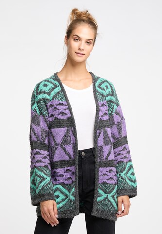 IZIA Knit Cardigan 'Lomasi' in Grey: front