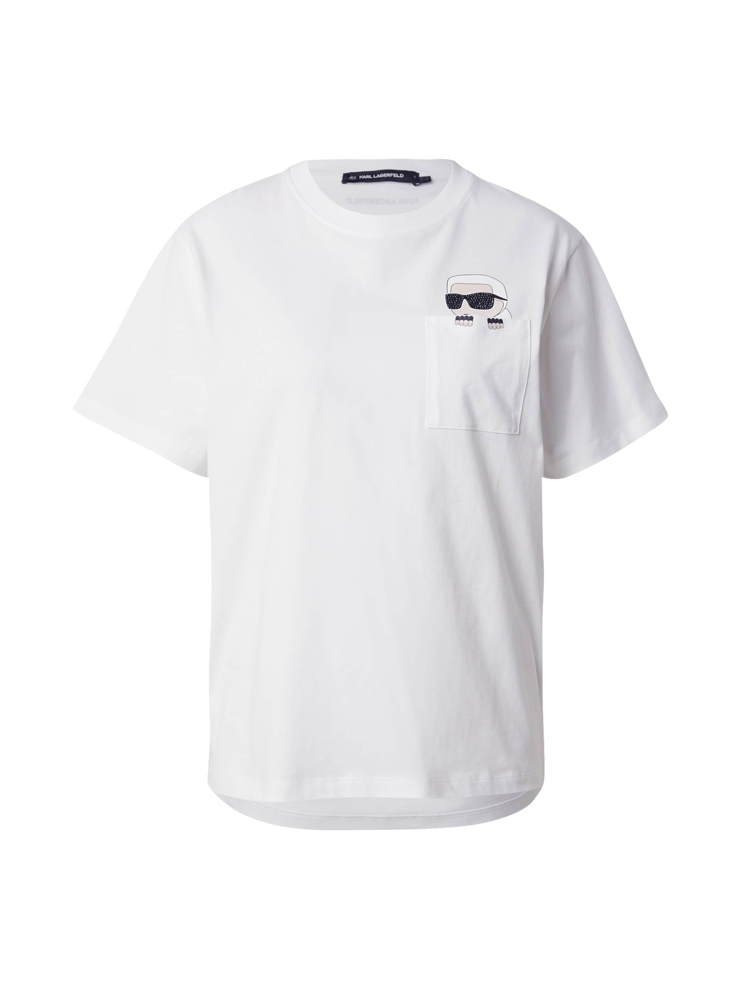 Karl Lagerfeld Shirt 'IKON PEAK-A-BOO' in White: front