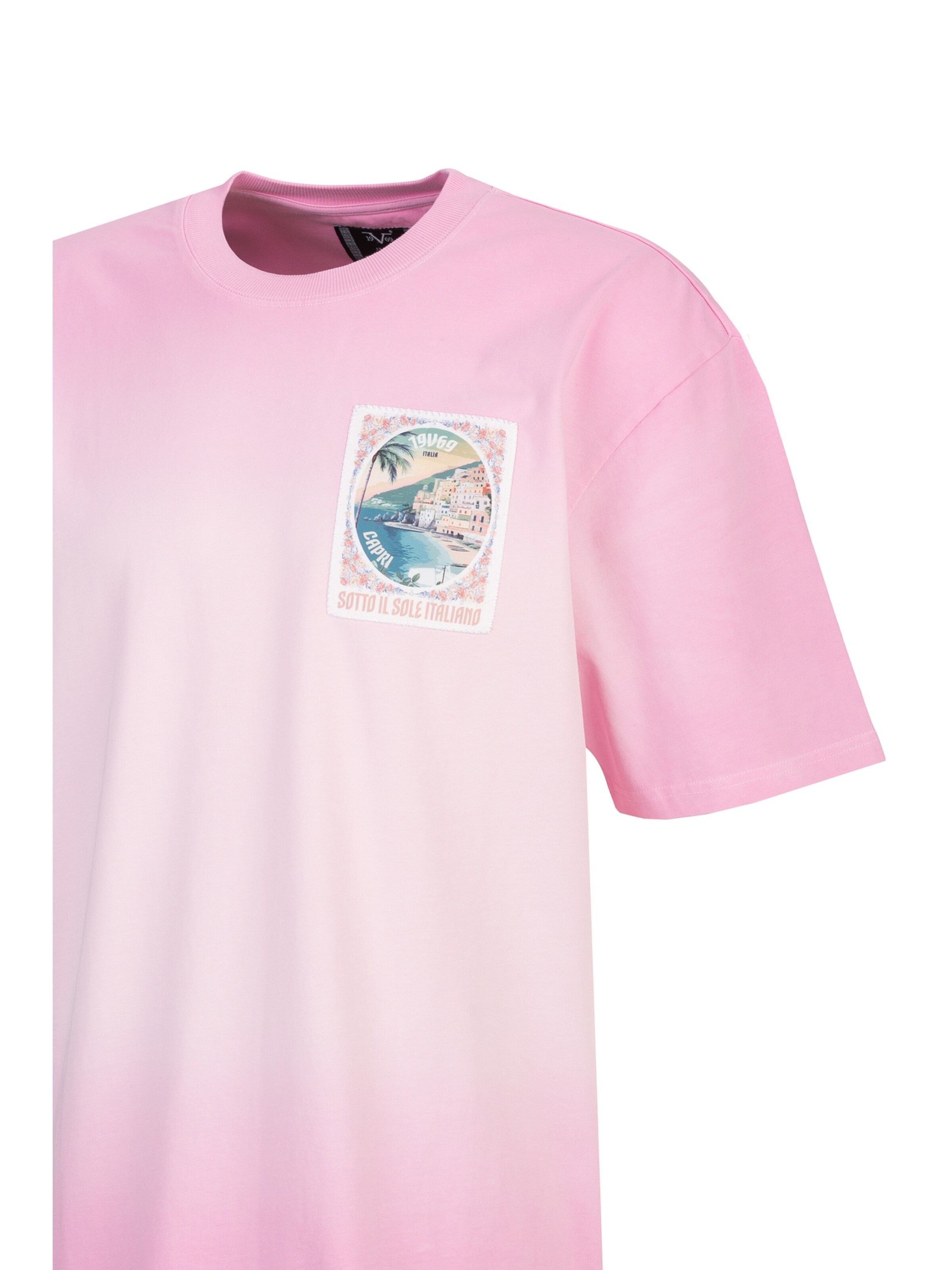 19V69 ITALIA Shirt 'Tamaro Dip' in Pink