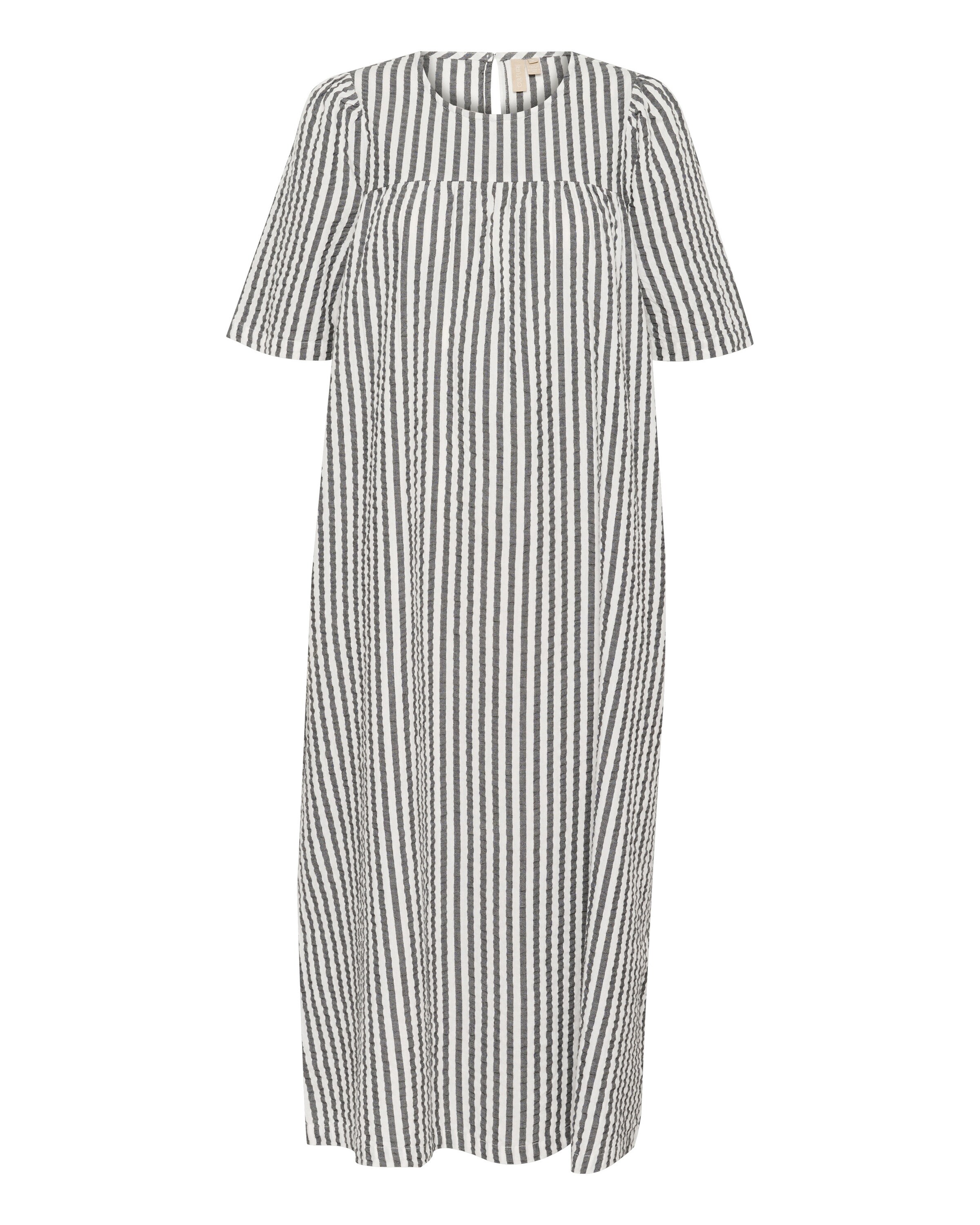 CULTURE Jurk 'Kima' in Zwart: voorkant