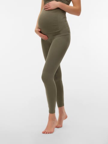 MAMALICIOUS - Skinny Leggings 'MLTia Jeanne' en verde: frente