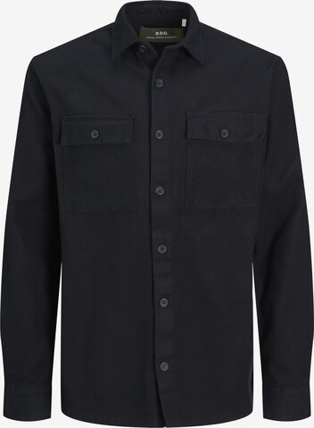 R.D.D. ROYAL DENIM DIVISION Button Up Shirt in Black: front