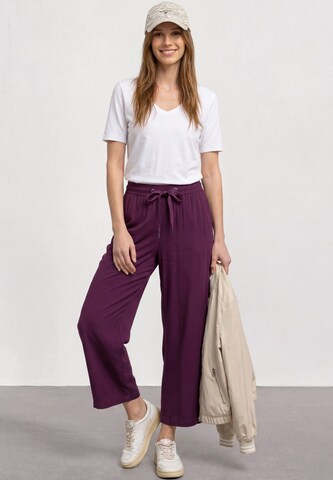 STREET ONE Wide Leg Hose in Lila: Vorderseite