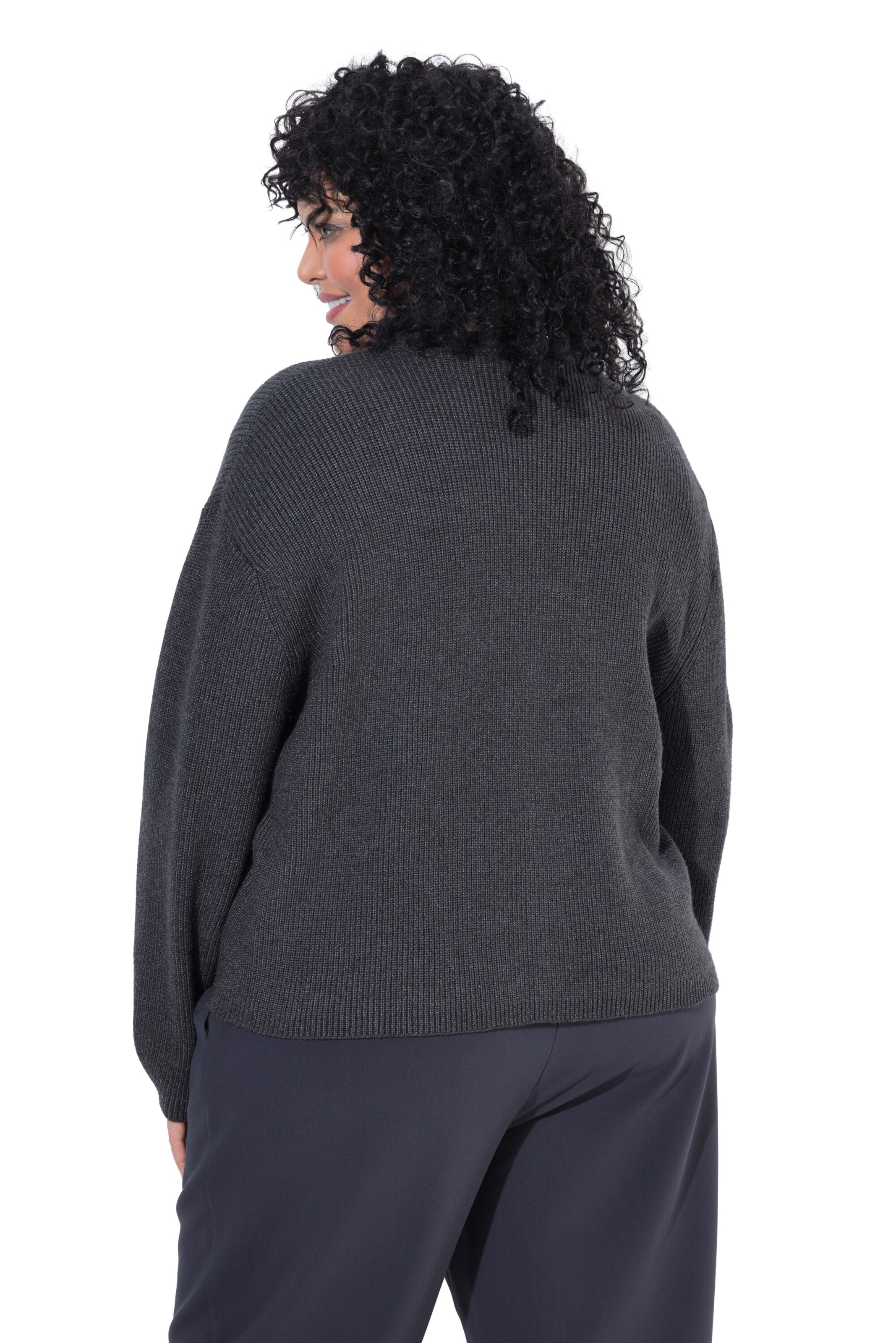 Ulla Popken Knit cardigan in Grey
