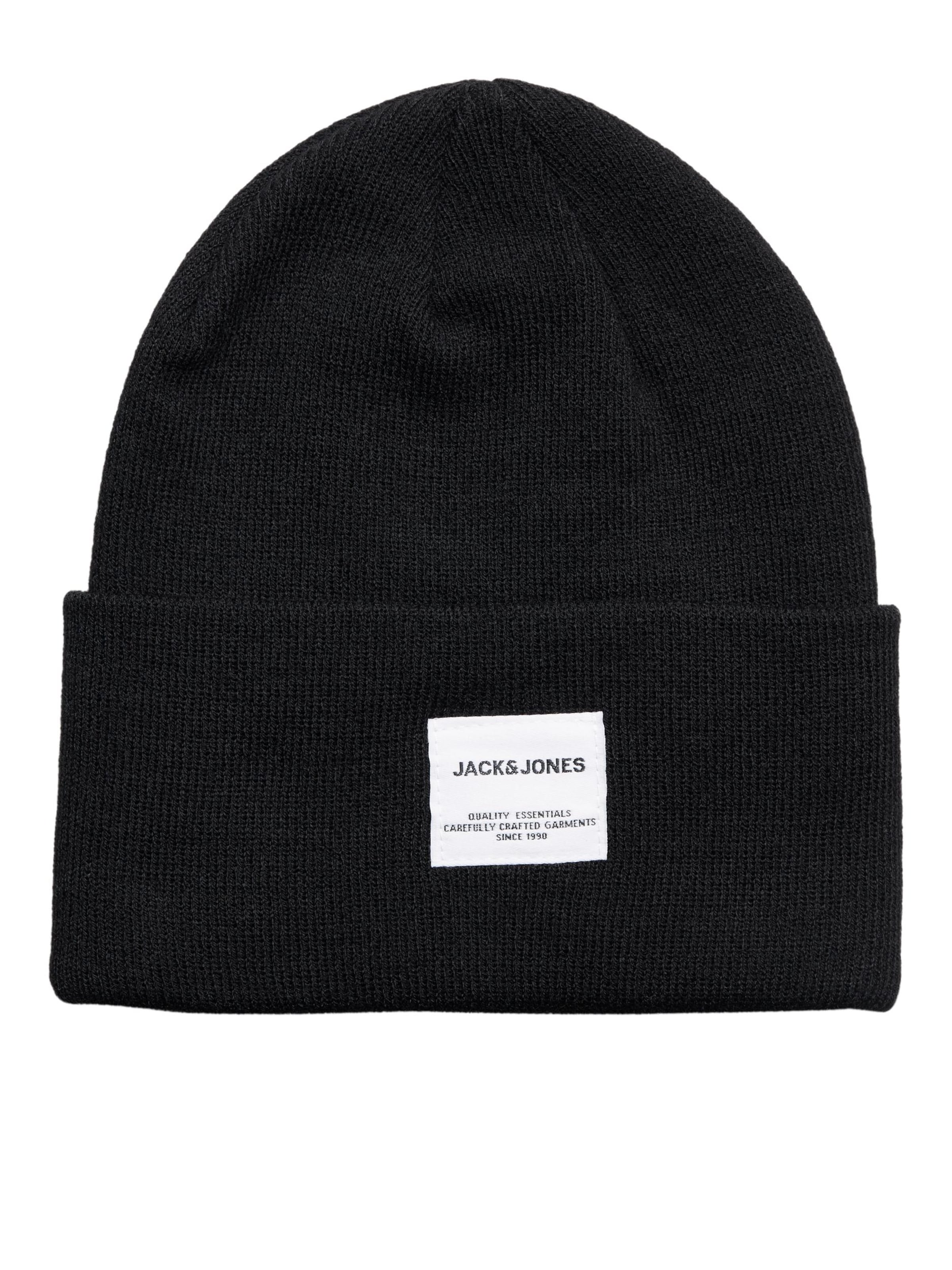 JACK & JONES Шапка 'Long Knit' в черно