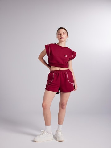HOLLY LOLLY Loosefit Kalhoty – červená