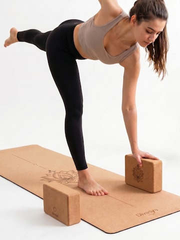 Divasya Yoga Block 'Yoga Block 2er Set Lotus'‌‌‌‌‌‌‌‌ in Braun