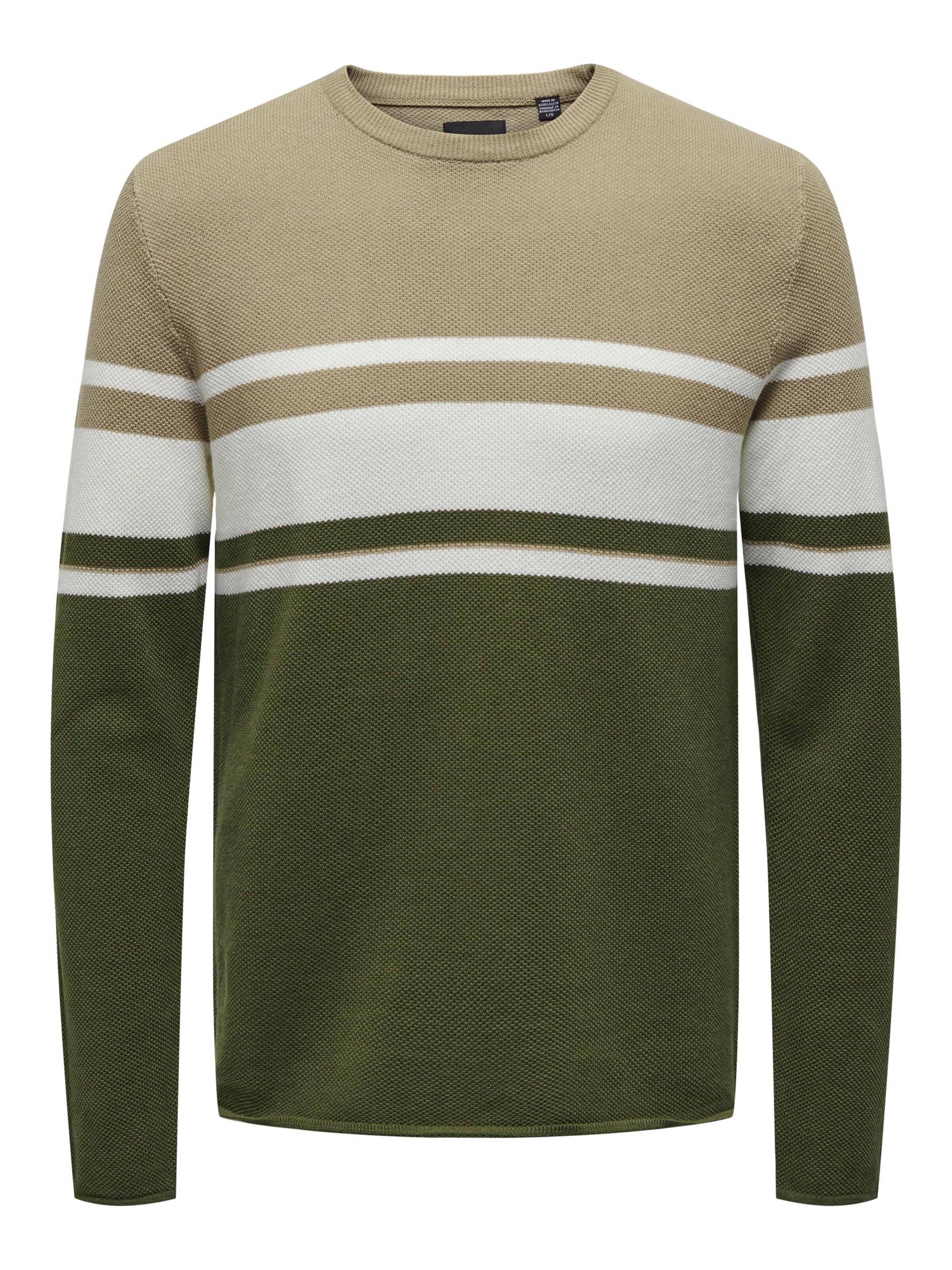 Only & Sons Pullover 'ONSNiguel' in Beige: Vorderseite