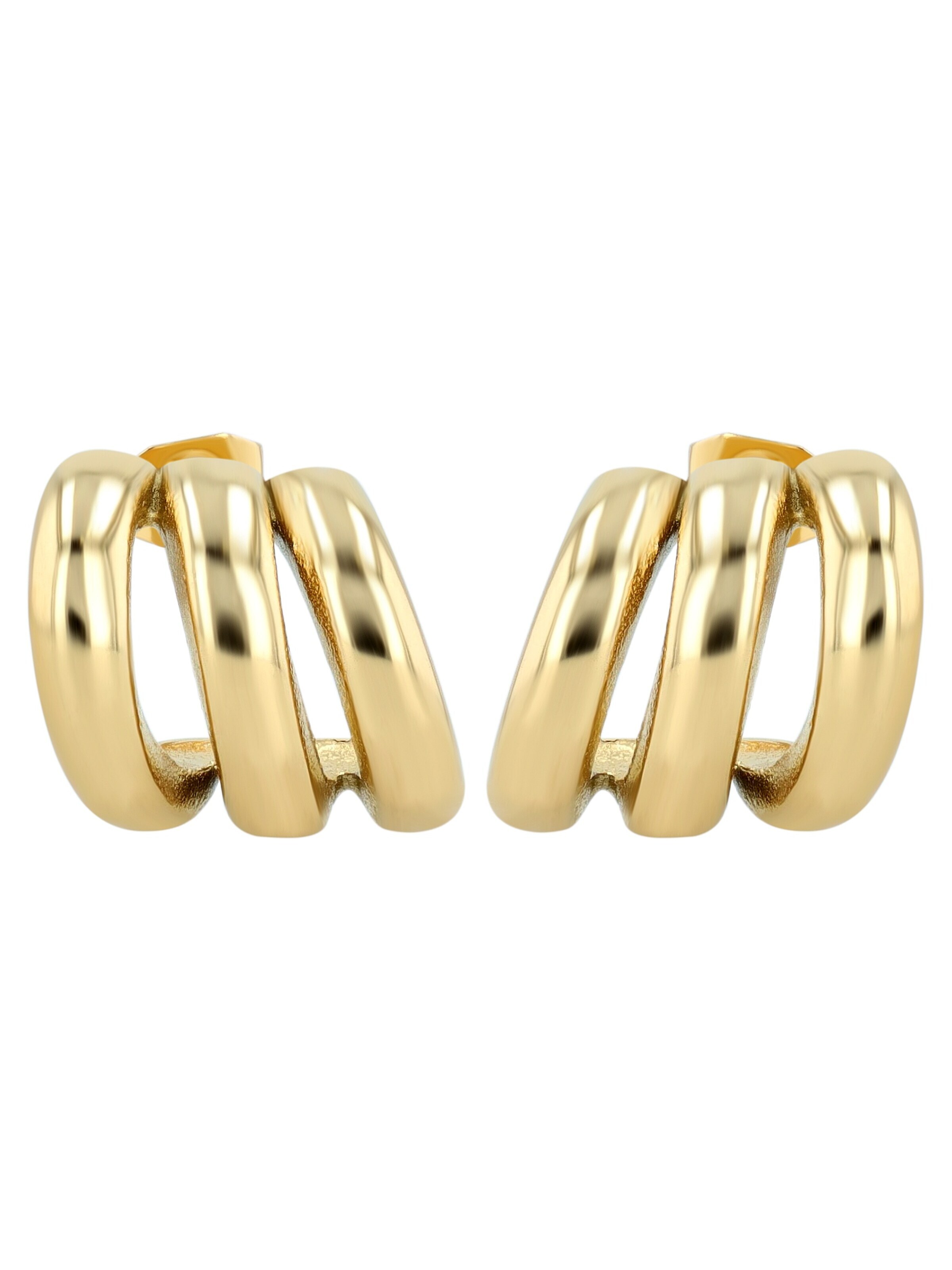Akzent Ohrringe 'Veerle, langlebig'‌‌‌ in Gold: Vorderseite