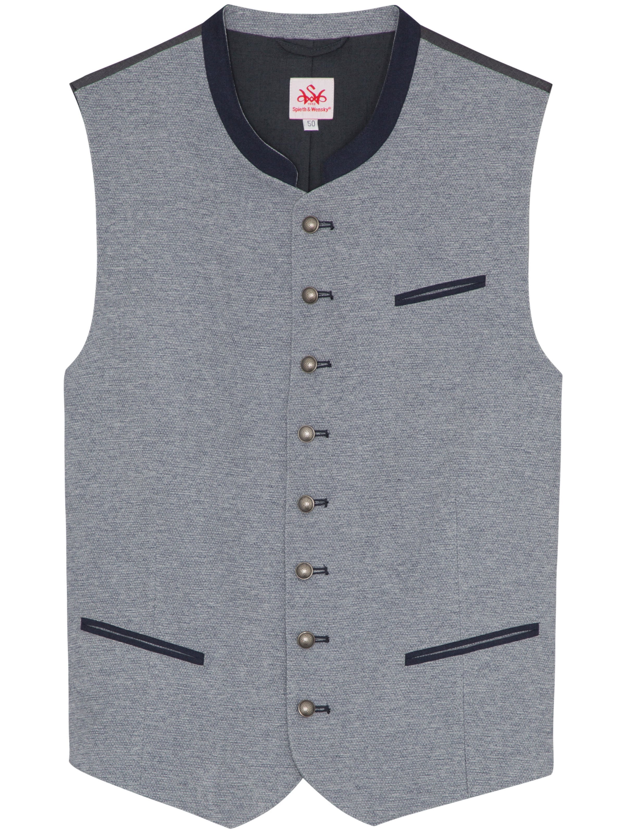 Gilet folklorique 'Haldis' SPIETH & WENSKY en bleu : devant