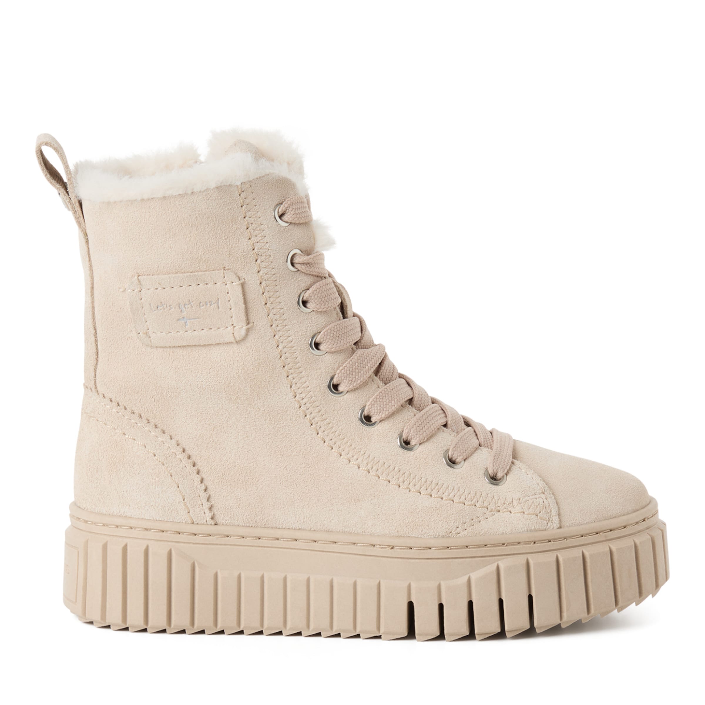 Tamaris - Botines con cordones en beige