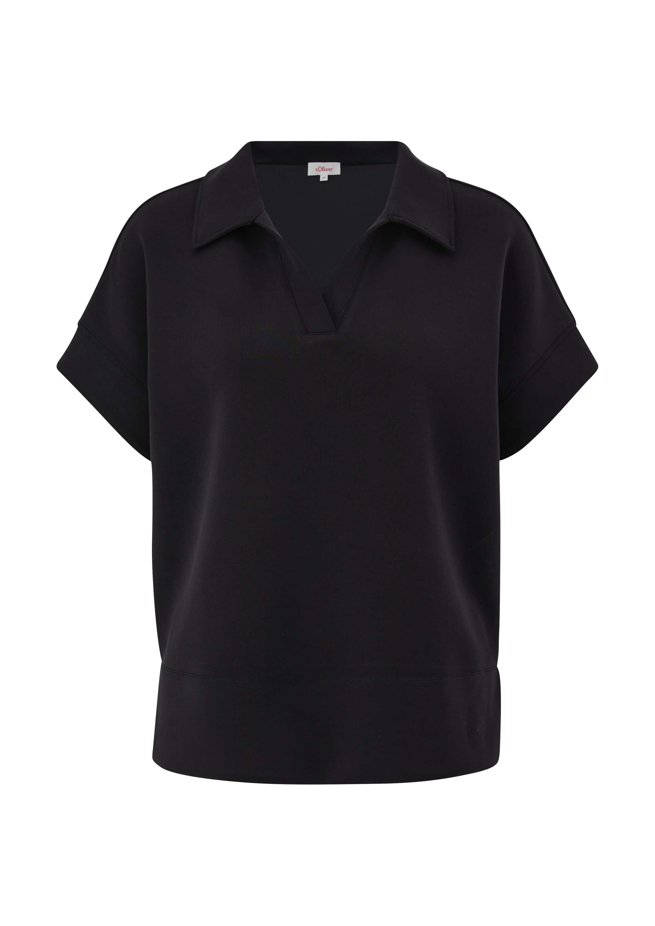 s.Oliver Sweatshirt in Zwart: voorkant